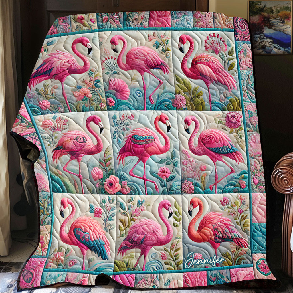 Magnifique flamant rose - Couverture personnalisée flamant rose