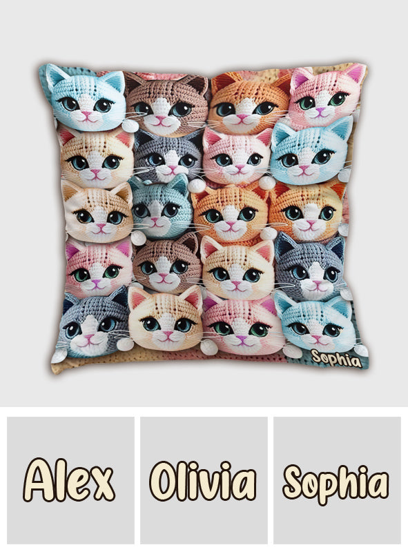 Coussin décoratif personnalisé Chats mignons