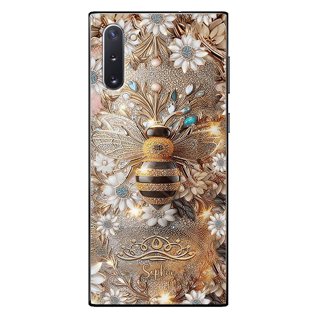 Coque de téléphone transparente personnalisée Queen Bee - Abeille