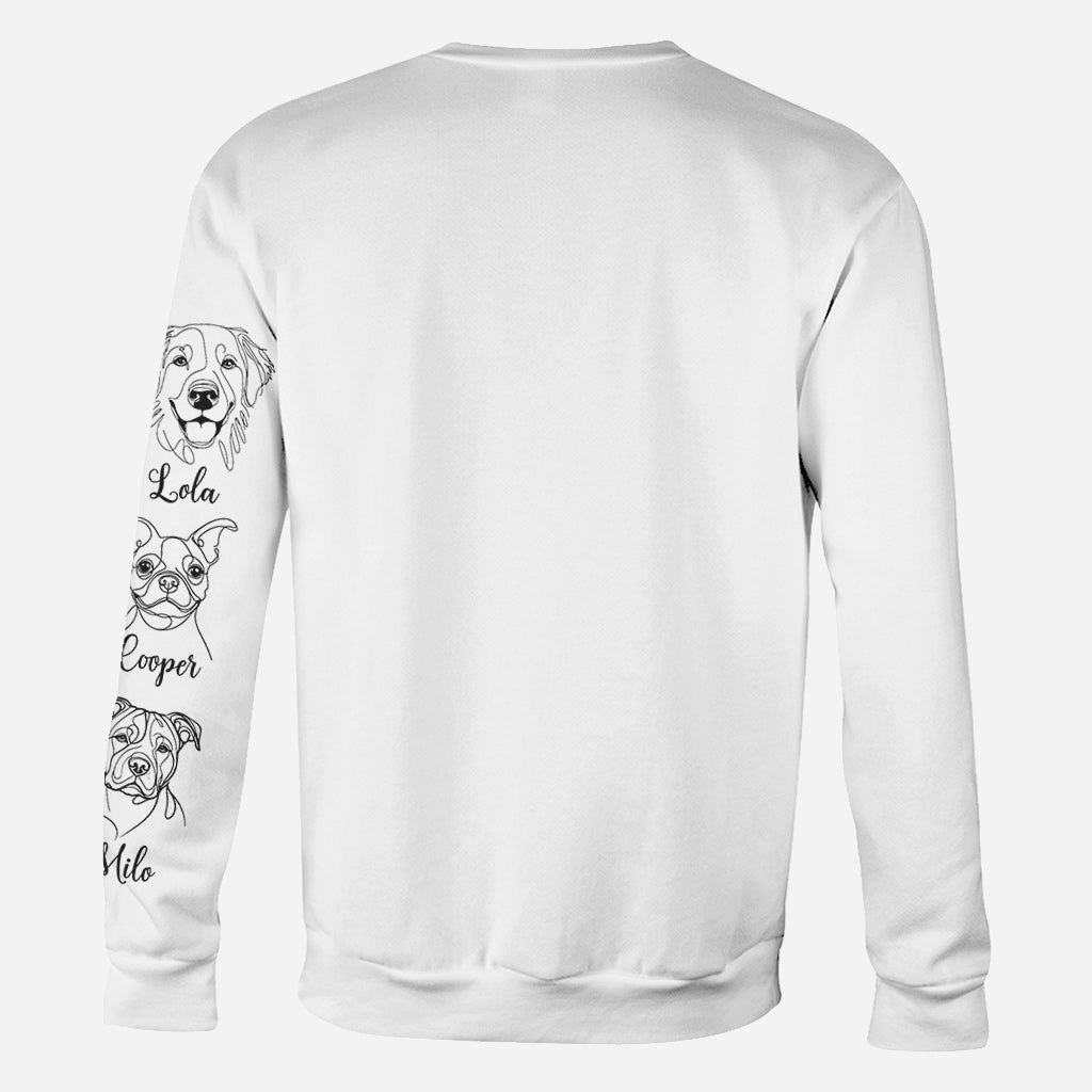 Maman de chien - T-shirt personnalisé intégral pour chien