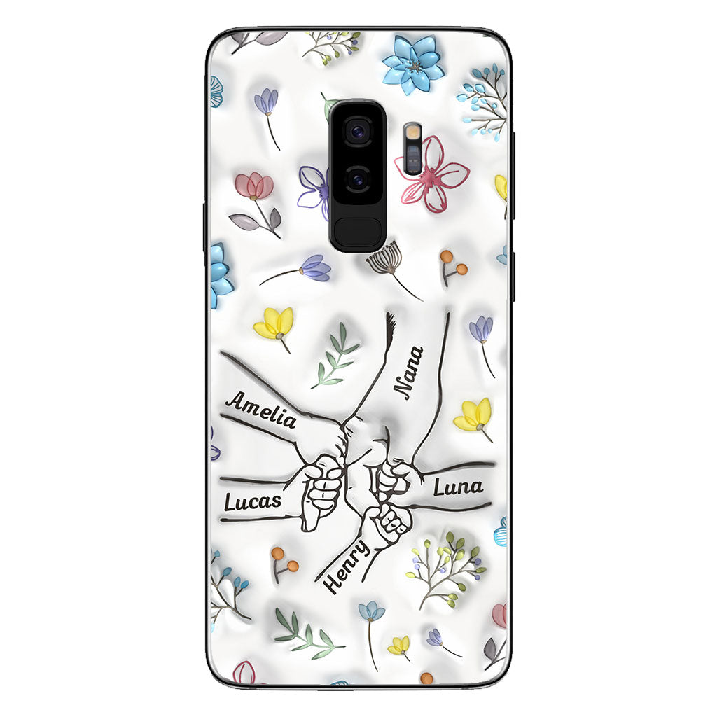 Mamie qui se tient la main - Coque de téléphone personnalisée pour grand-mère