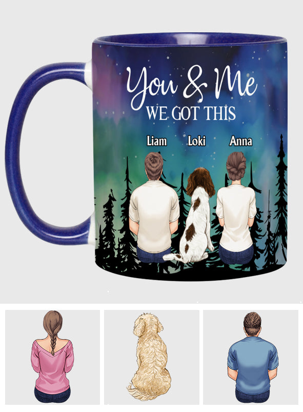Mug personnalisé pour couples : Toi, moi et les chiens