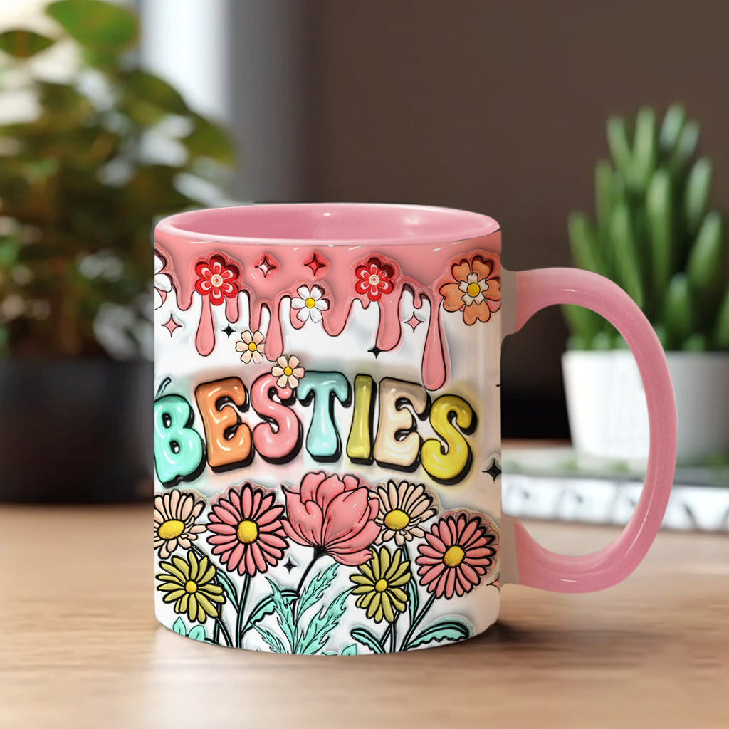 Meilleures amies pour toujours - Mug personnalisé Bestie Forever Floral