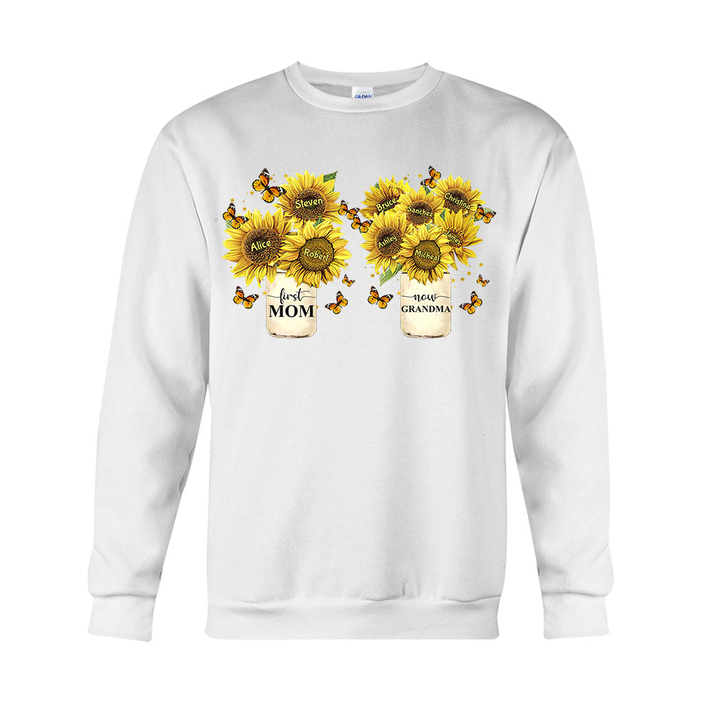 D'abord maman, maintenant grand-mère - T-shirt et sweat à capuche personnalisés pour grand-mère