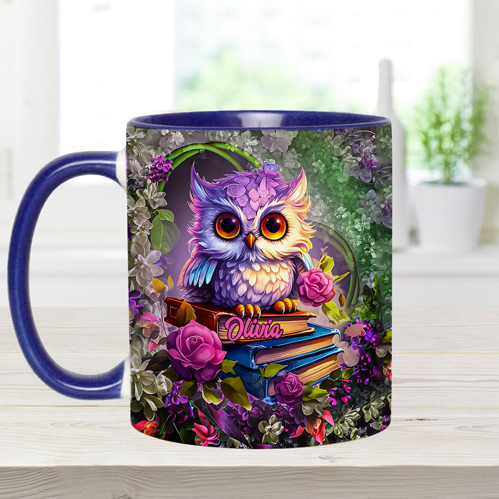 Beautiful Owl Book Lovers - Personalized Book Accent Mug
