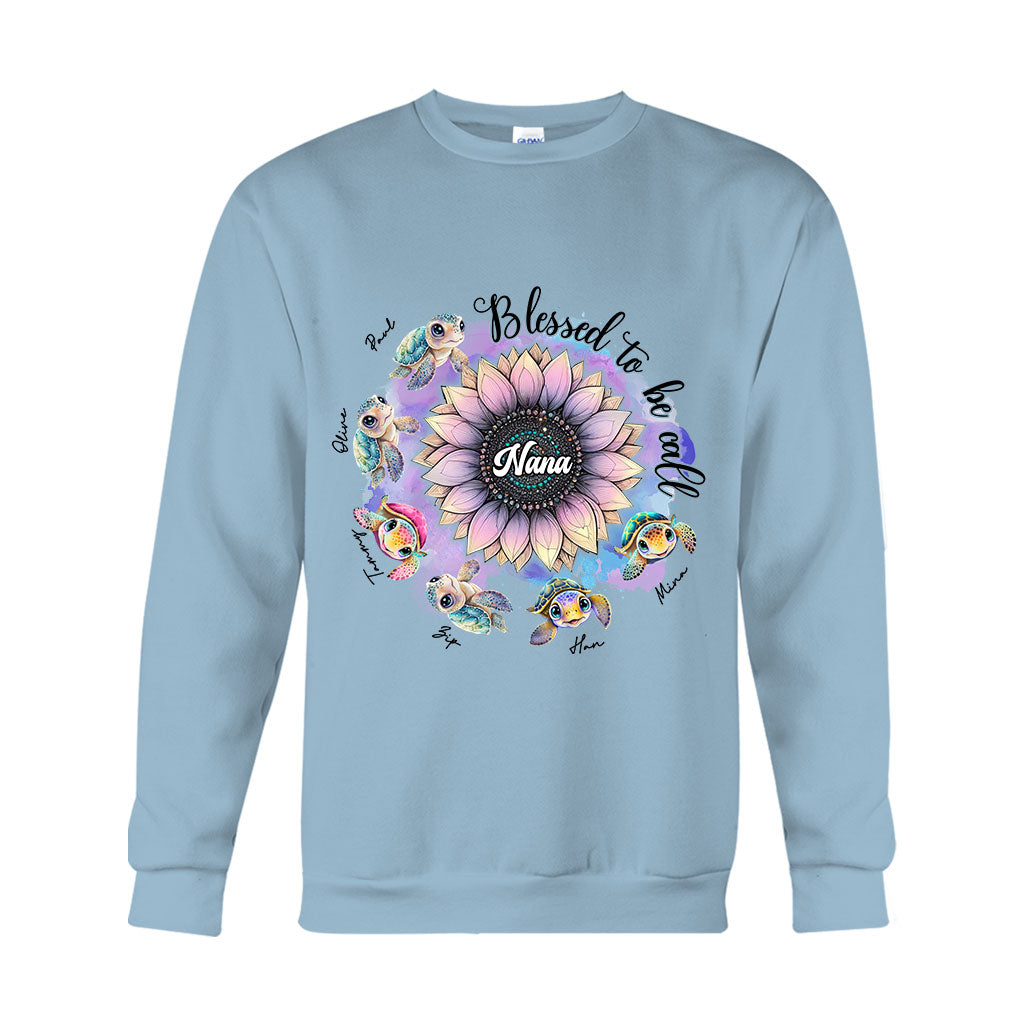 Blessed To Be Called Nana Any Title - Personalized Grandma T-shirt And Hoodie