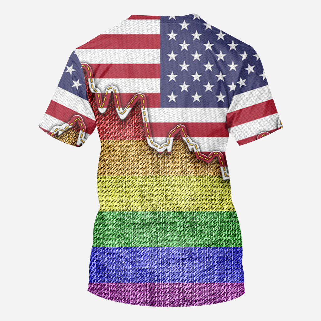 Je suis courageux, je suis meurtri. True Colors - T-shirt personnalisé de soutien LGBT.