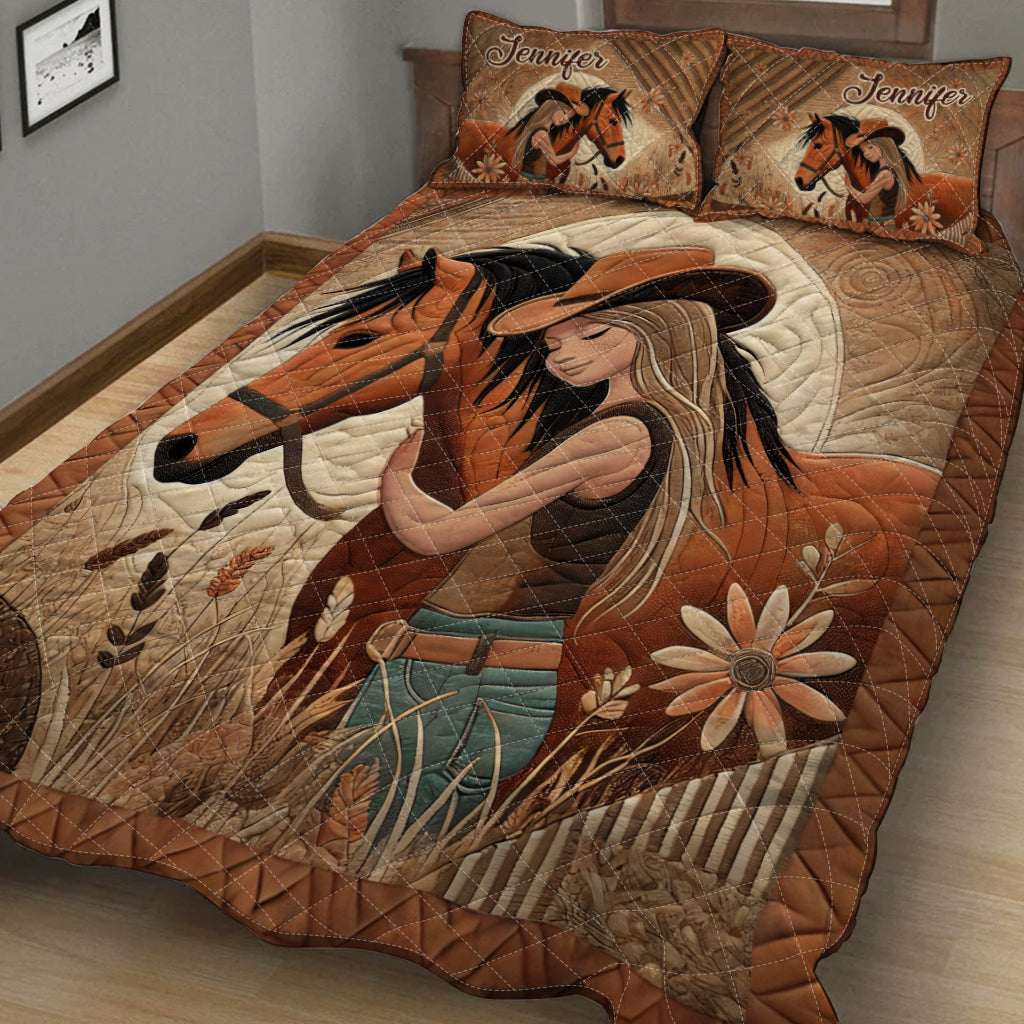 Horse Lovers - Personalized Horse Quilt Set