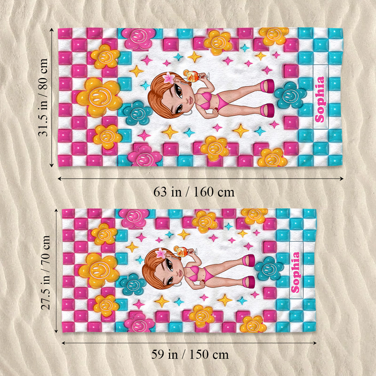 Meilleure amie pour toujours - Serviette de plage personnalisée pour meilleure amie