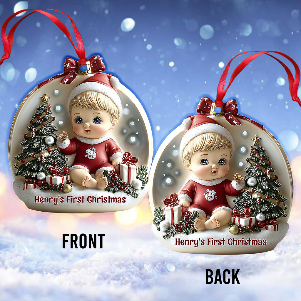 Premier Noël de bébé - Ornement personnalisé pour nouveau-né