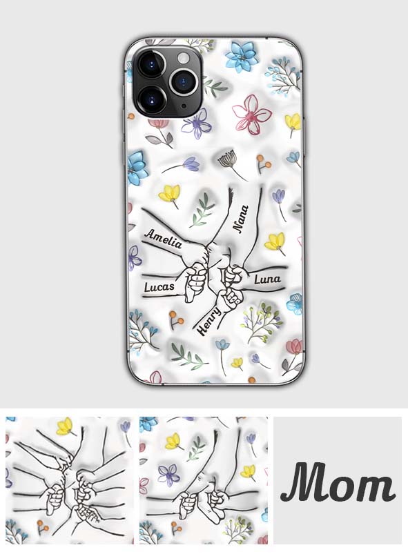 Mamie qui se tient la main - Coque de téléphone personnalisée pour grand-mère