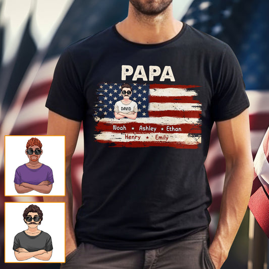 La vie de papa pour le 4 juillet - T-shirt et sweat à capuche personnalisés pour papa
