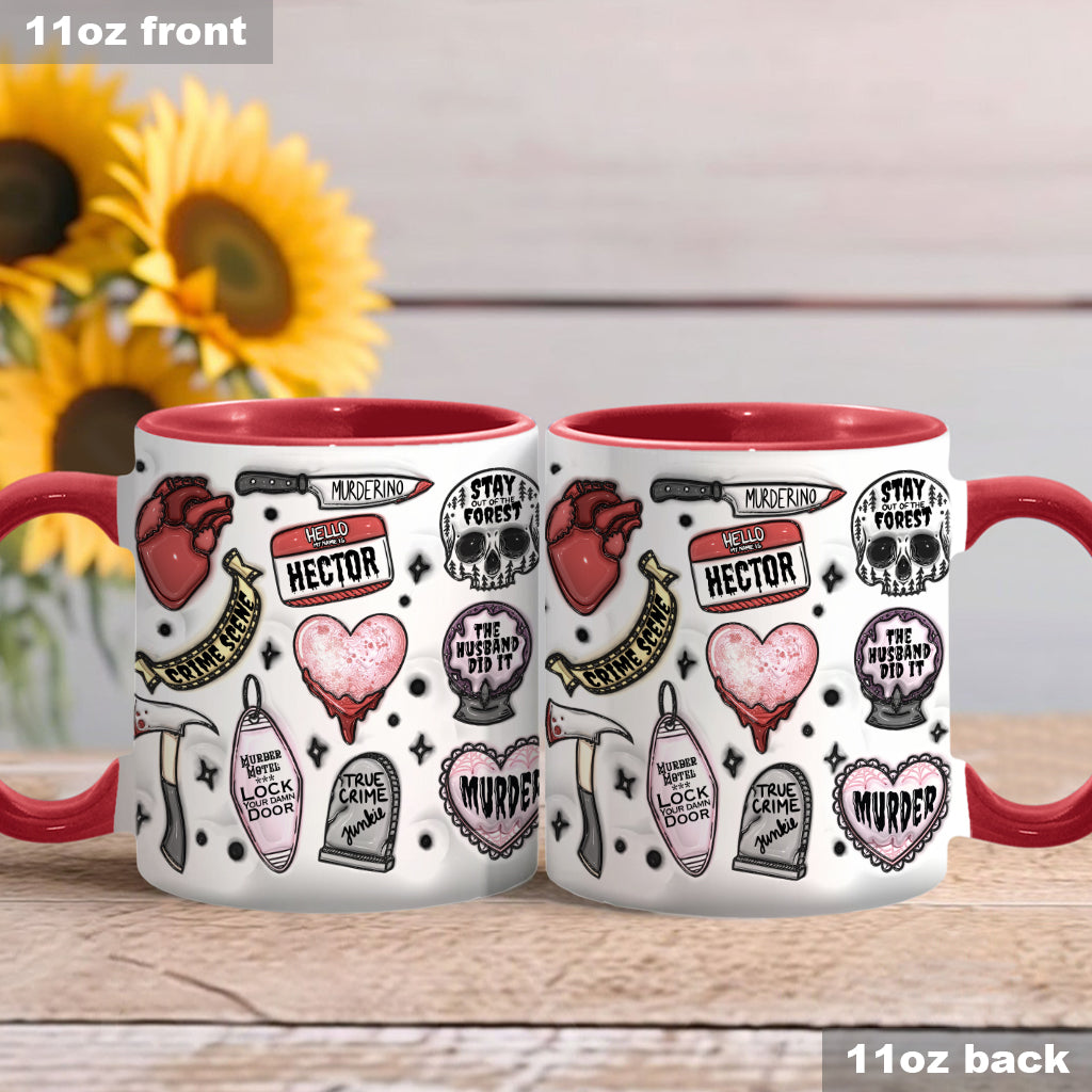 Mug personnalisé « Accro aux faits divers »