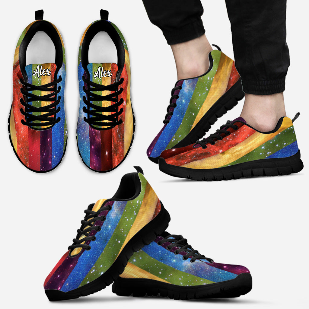 Baskets personnalisées Pride Rainbow Galaxy - Soutien LGBT