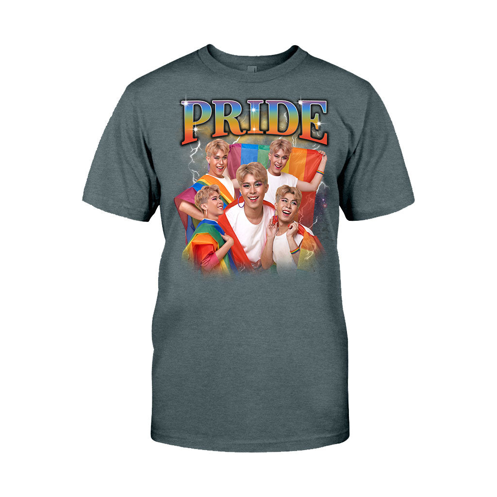 Photo personnalisée style rap bootleg Pride - T-shirt et sweat à capuche personnalisés pour soutenir la communauté LGBT