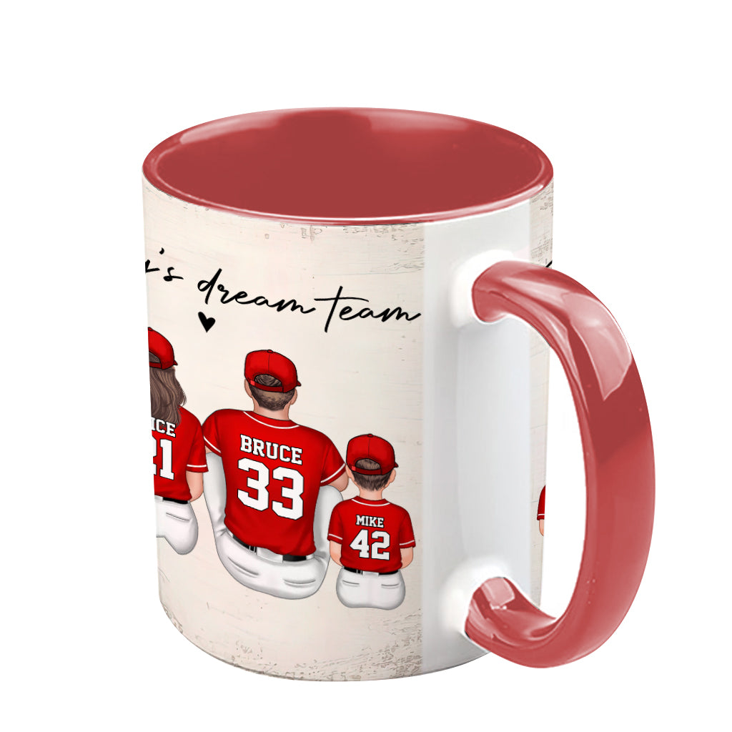 L'équipe de rêve de papa - Mug personnalisé pour papa