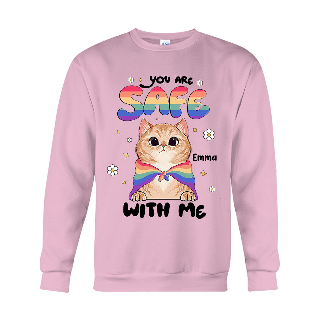 Tu es en sécurité - T-shirt et sweat à capuche personnalisés de soutien LGBT