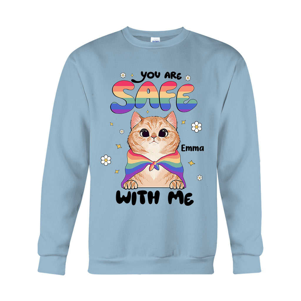 Tu es en sécurité - T-shirt et sweat à capuche personnalisés de soutien LGBT