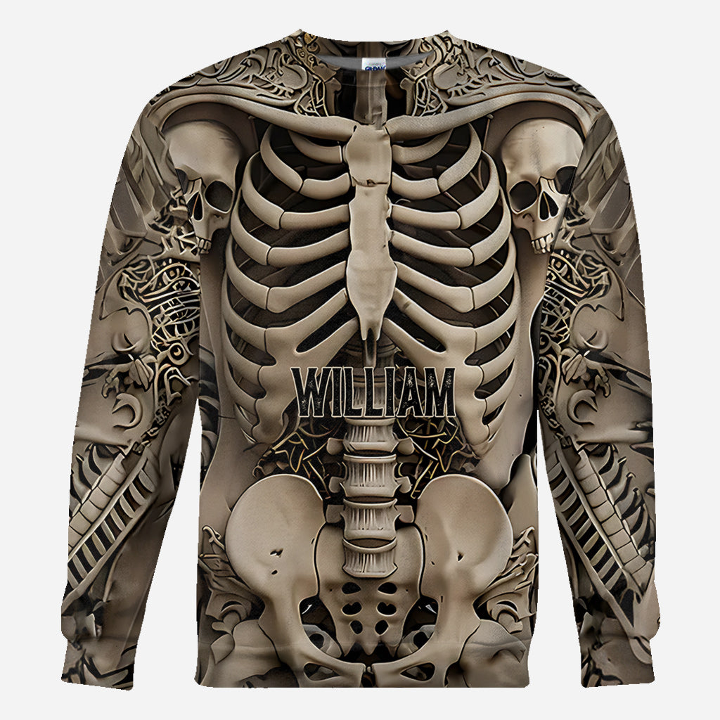 T-shirt personnalisé « Love Skulls » avec motif tête de mort.