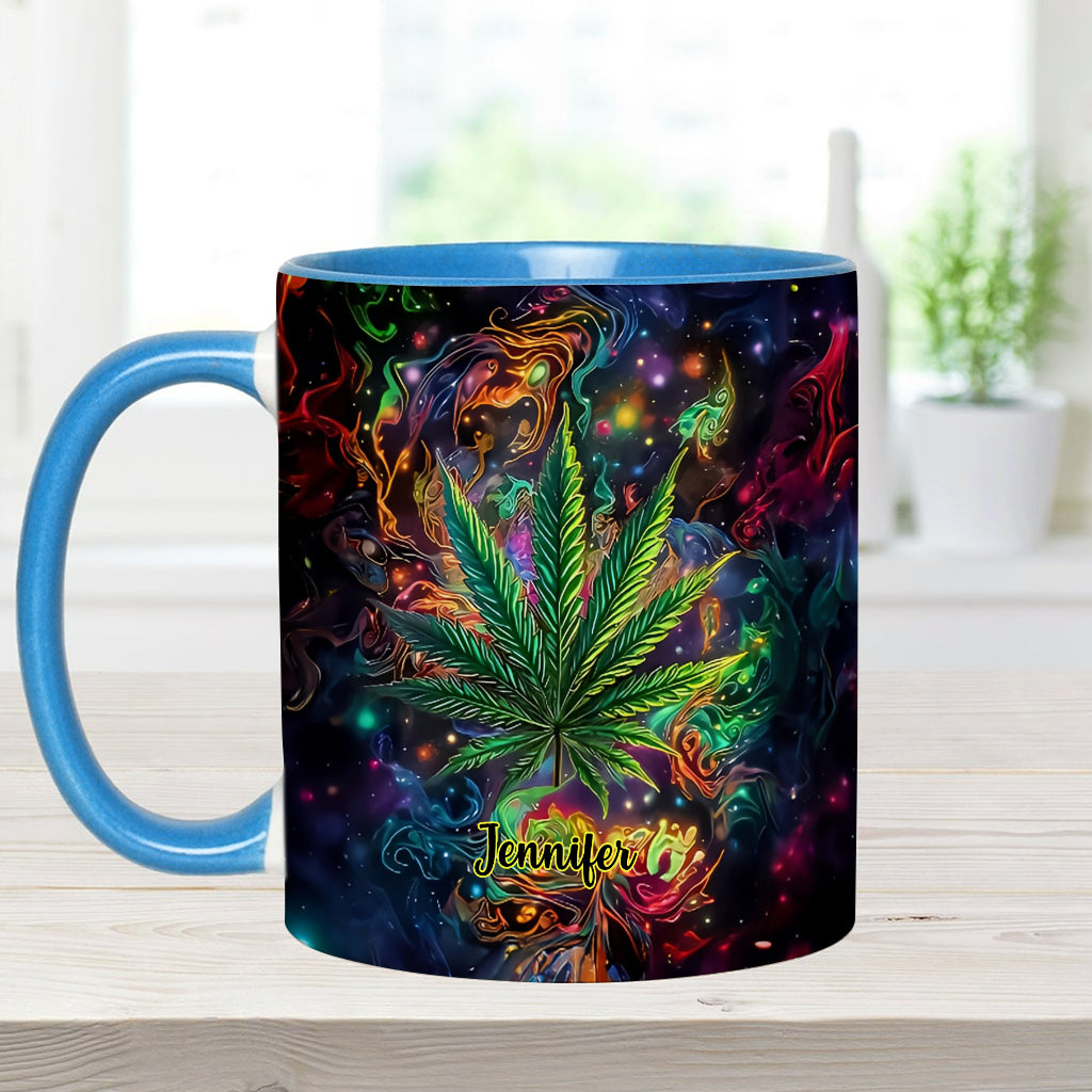 Mug personnalisé « Stoner Chick » avec motif cannabis