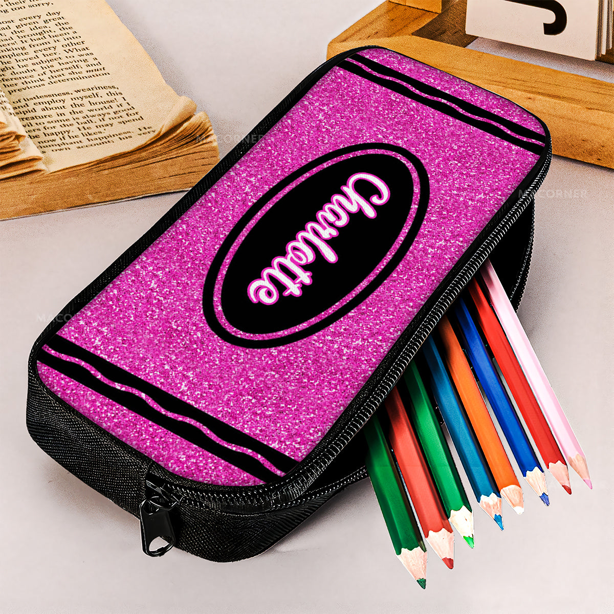 Trousse à crayons personnalisée pour enseignants - Crayon de couleur