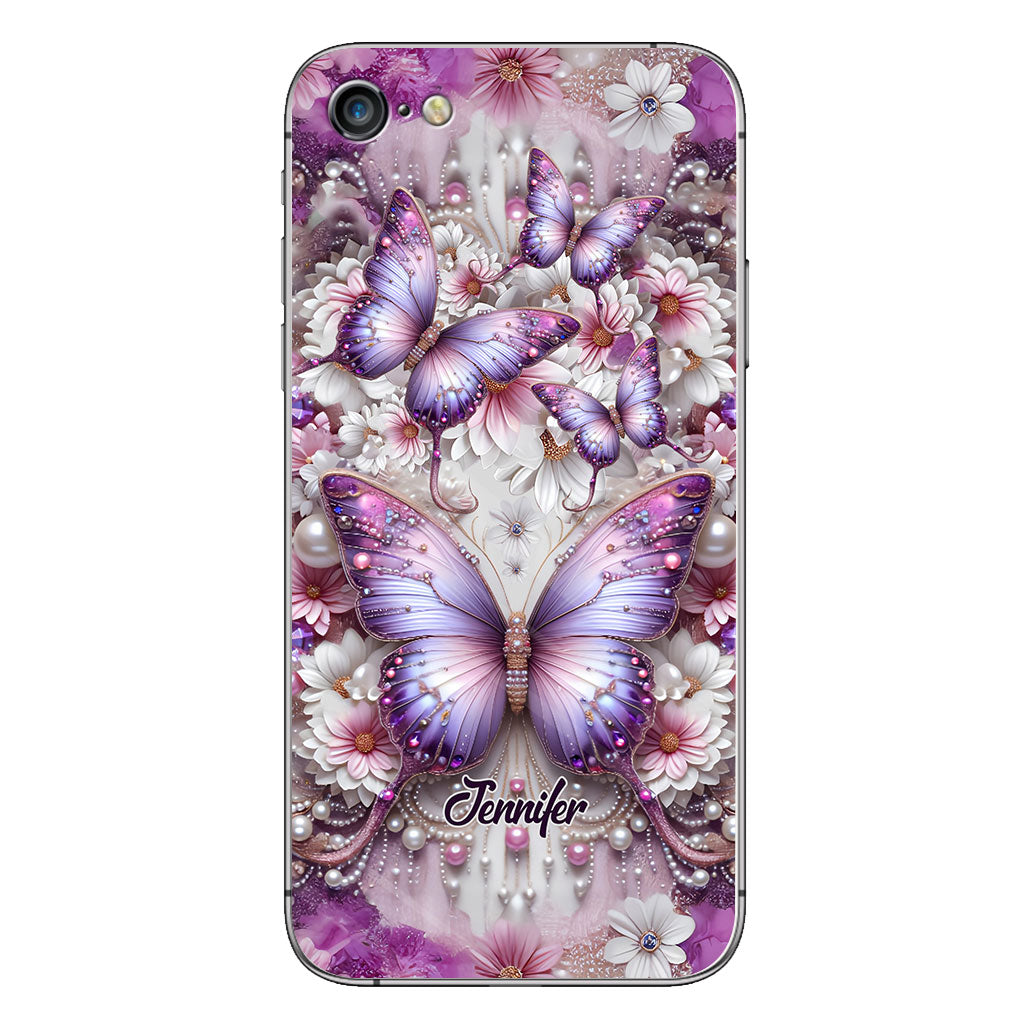 Floral Butterflies - Personalized Butterfly Phone Case