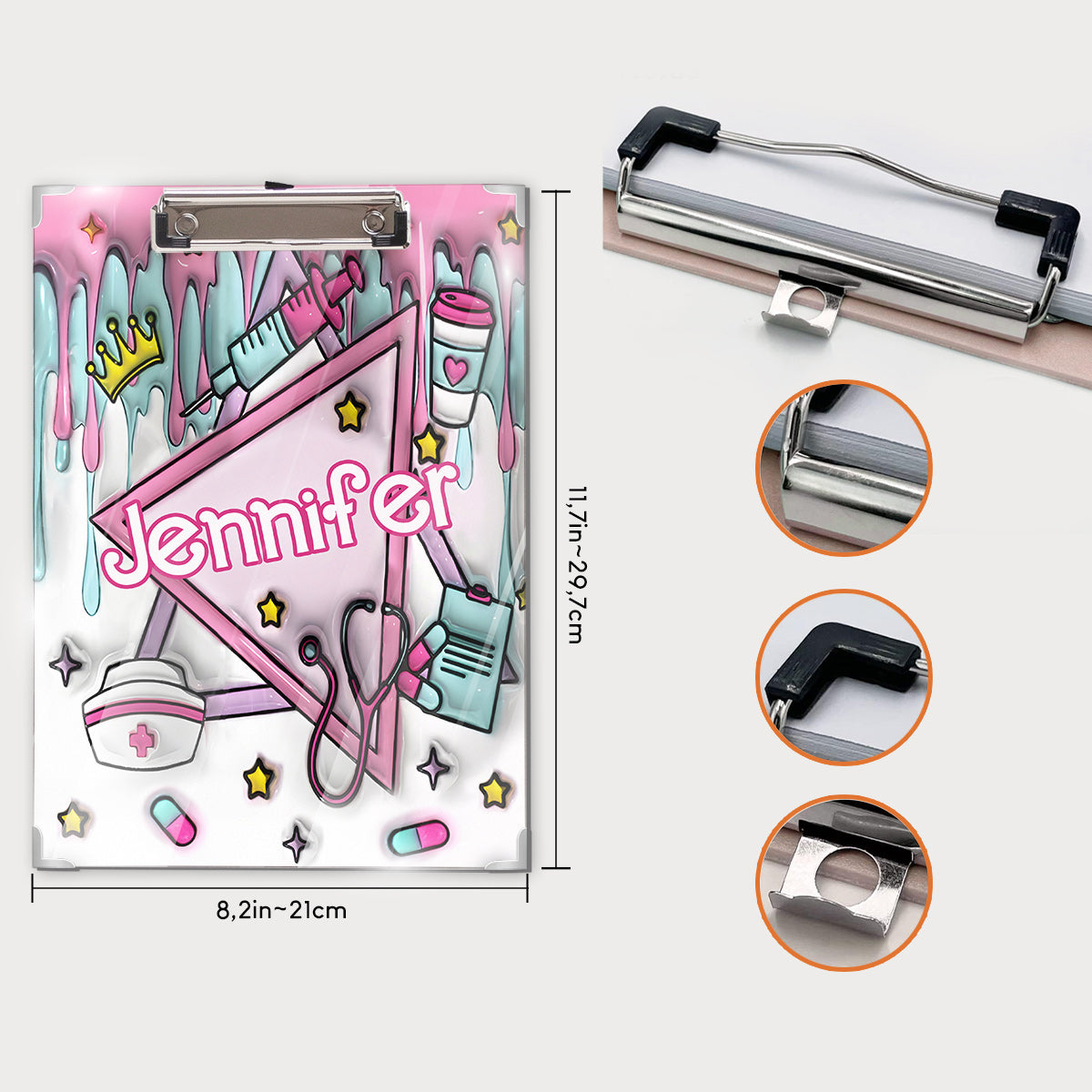 Pink Vie d'infirmière - Bloc-notes personnalisé pour infirmière