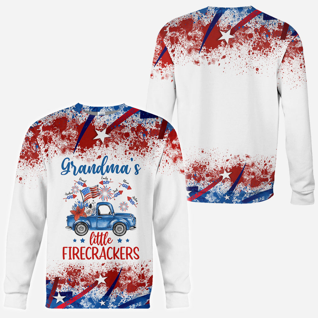 Nana's Little Firecracker - Personalized Grandma All Over Shirt