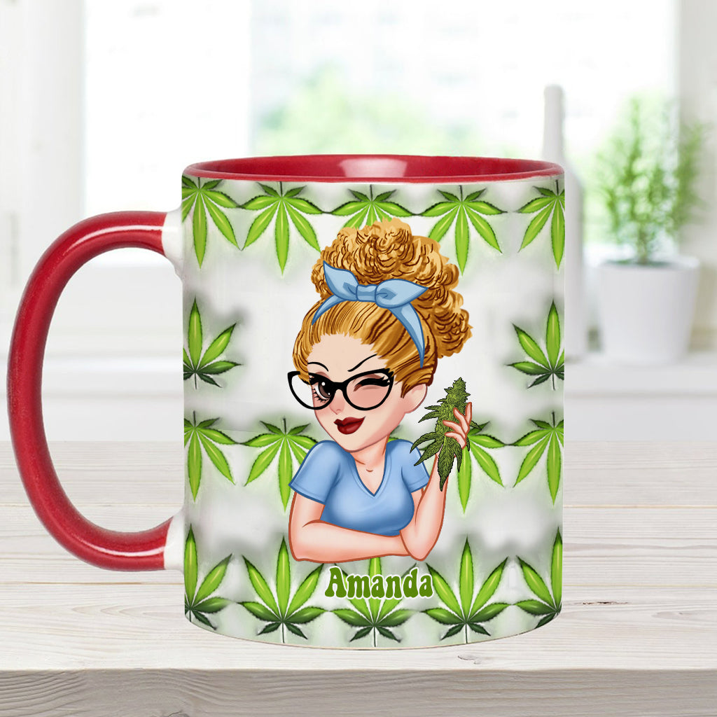Mug personnalisé « Pretty Little Pothead » avec motif cannabis