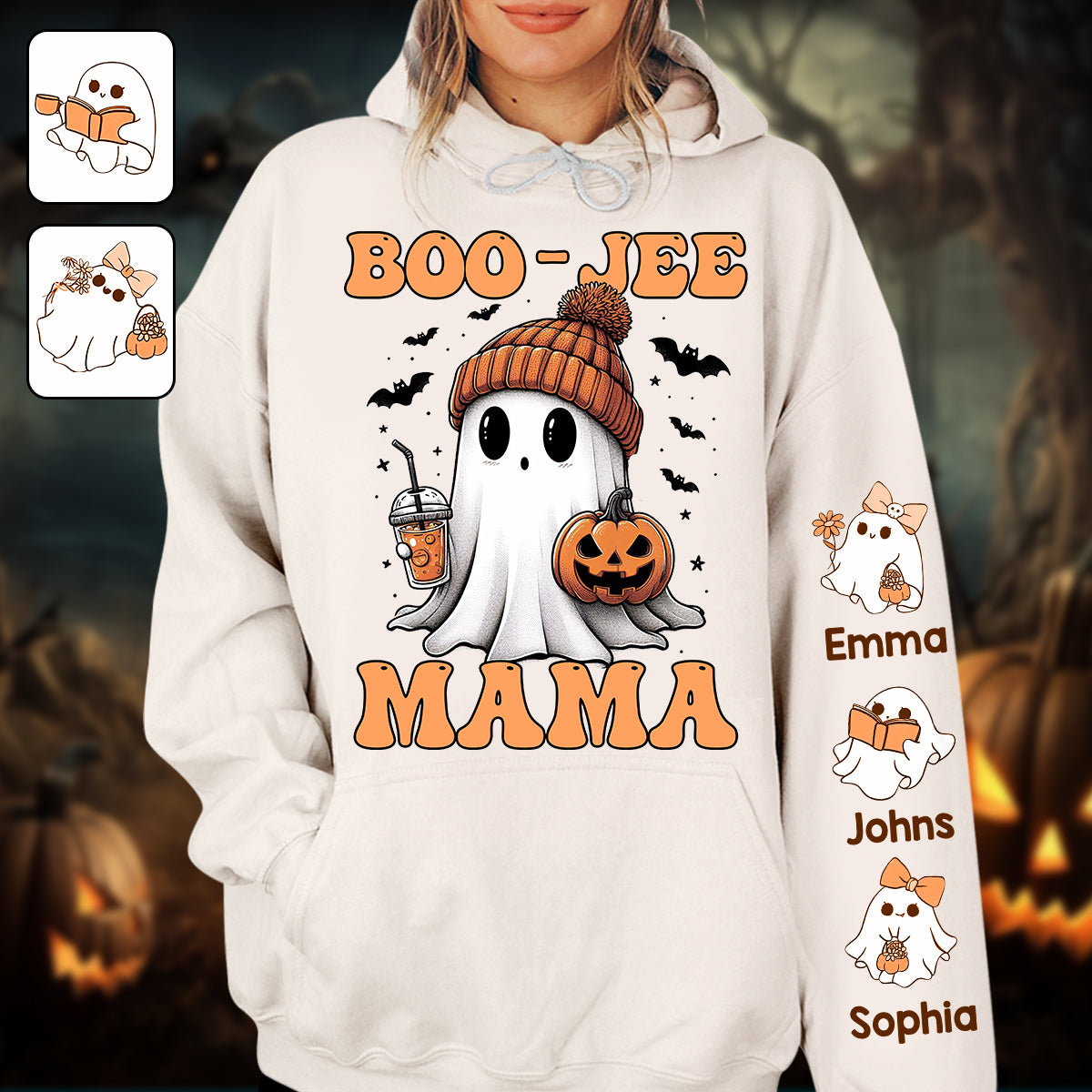 T-shirt personnalisé Halloween Boo Jee Mama - Maman
