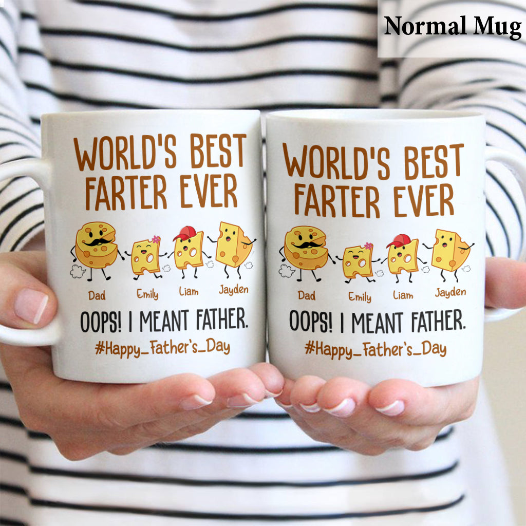 Mug humoristique « Meilleur péteur du monde » personnalisé pour papa
