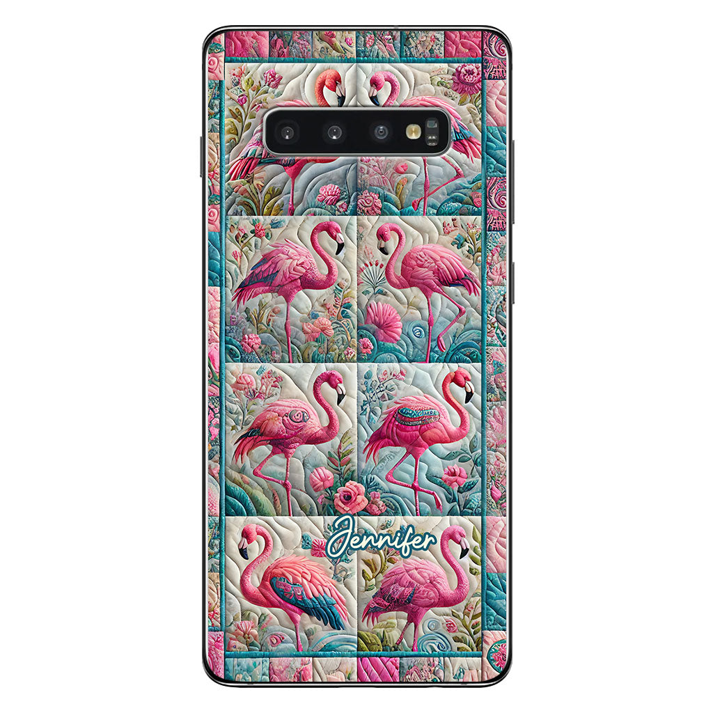 Coque de téléphone flamant rose vintage personnalisée