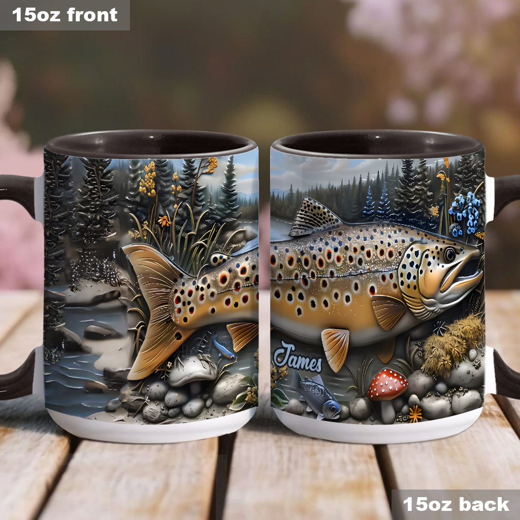 Love Fishing - Personalized Fishing Accent Mug