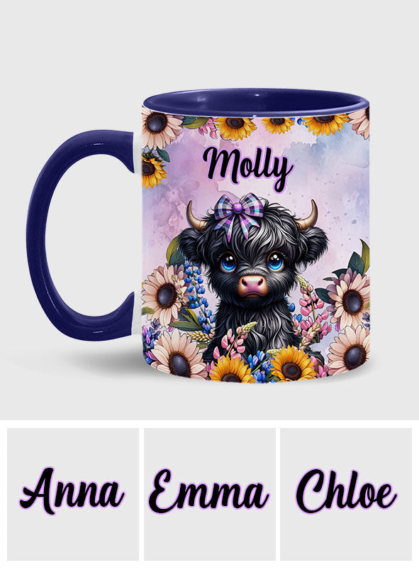 Mignonne petite vache des Highlands - Mug personnalisé