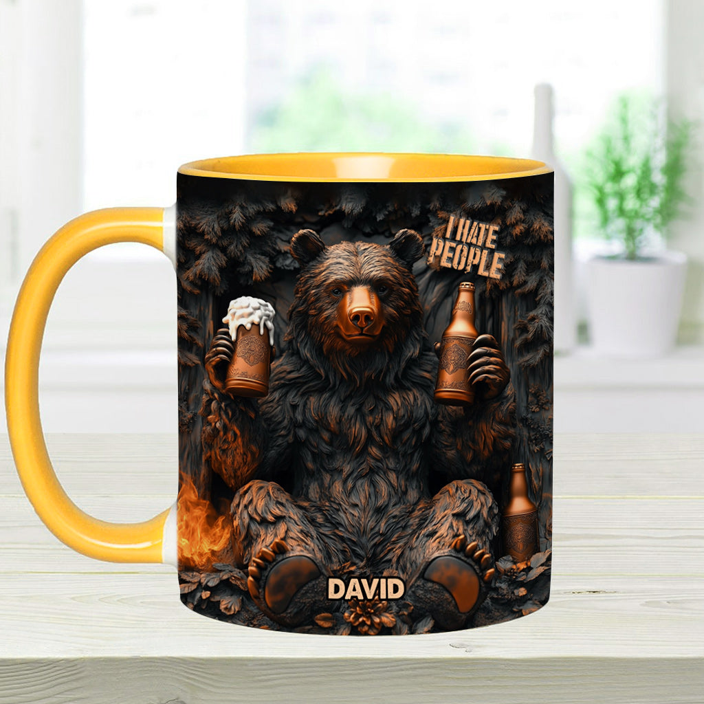 Je déteste les gens - Mug de camping personnalisé