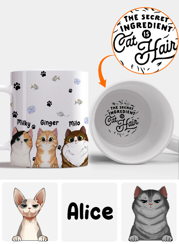 Mug personnalisé avec message caché « L'ingrédient secret » - Chat