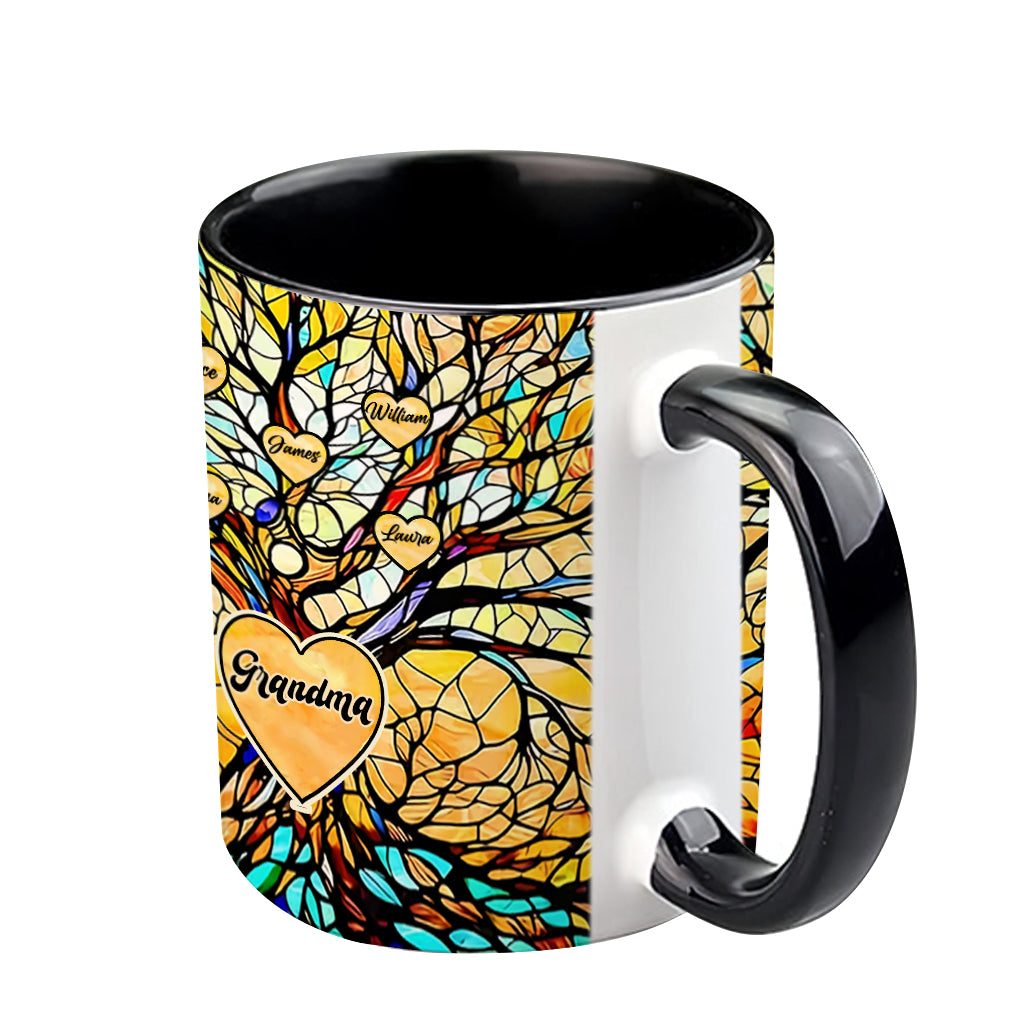 Our Family Tree - Personalized Grandma Accent Mug