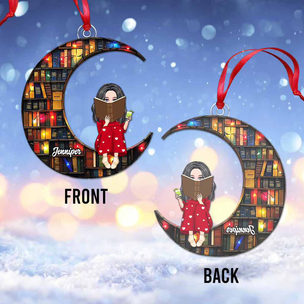 Juste une fille qui aime les livres - Ornement personnalisé en forme de livre