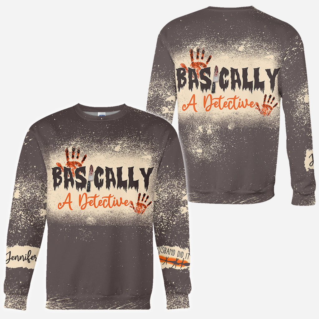 T-shirt personnalisé intégral « En gros, un détective »