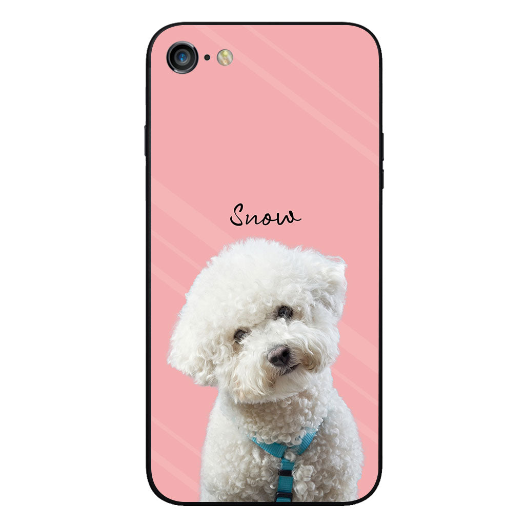 Portrait adorable de chien ou de chat - Coque de téléphone transparente personnalisée avec portrait de chien