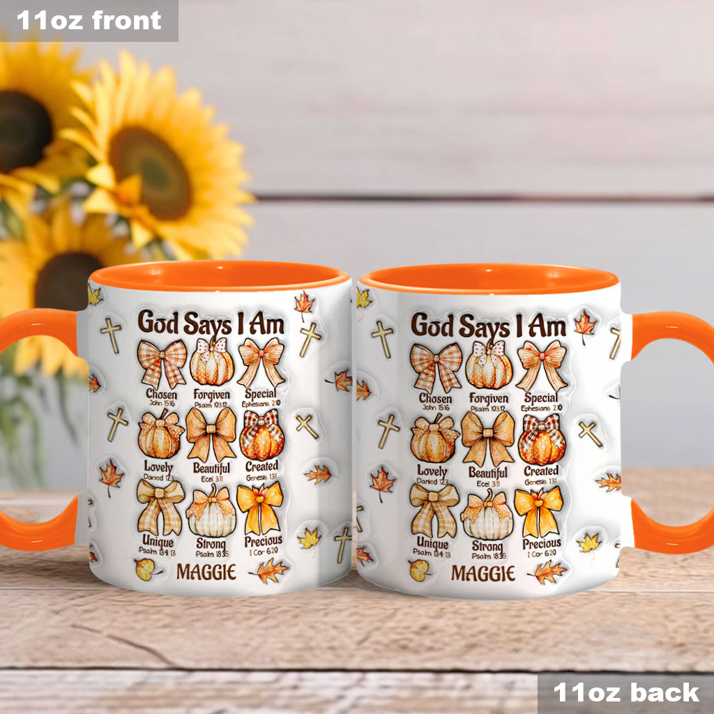 Dieu dit que je suis - Mug chrétien personnalisé