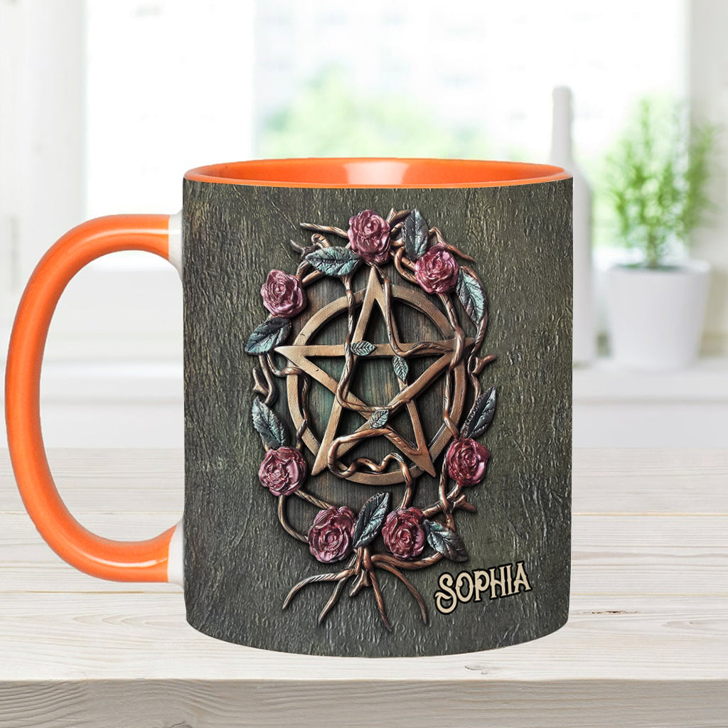 Mug personnalisé « Roses anciennes de sorcière mystique »