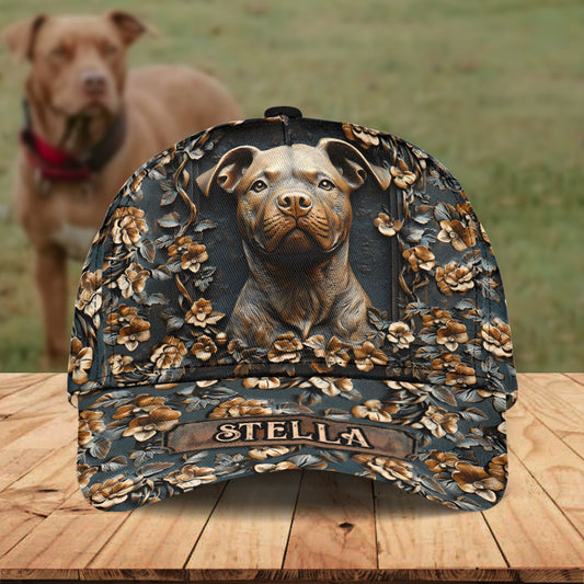 Casquette classique personnalisée pour chien Pitbull