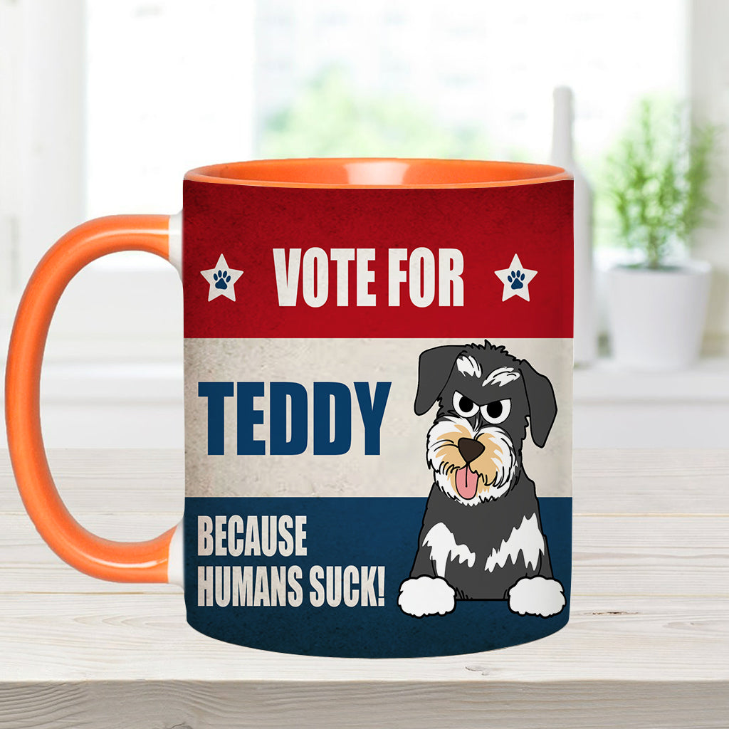 Vote For My Fur Baby - Personalized Dog Accent Mug