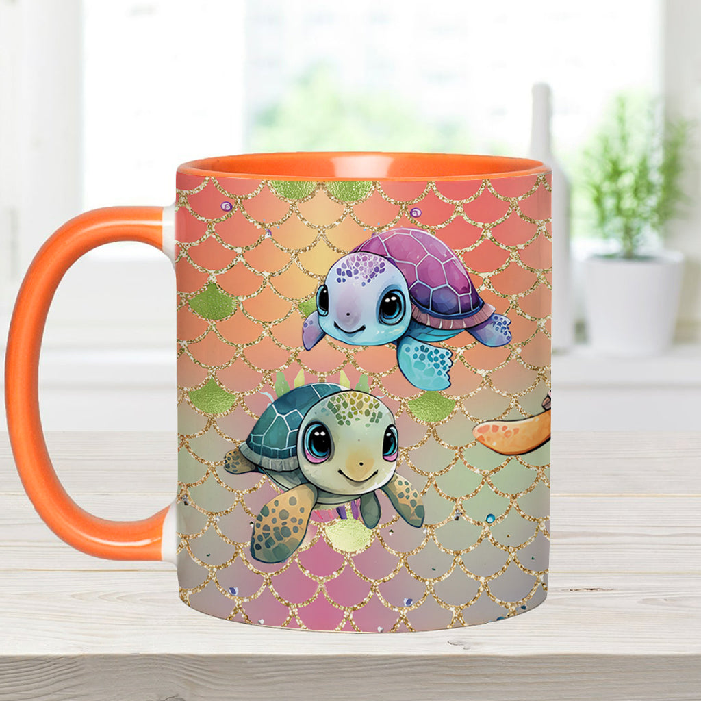 Tasse personnalisée avec motif tortues mignonnes