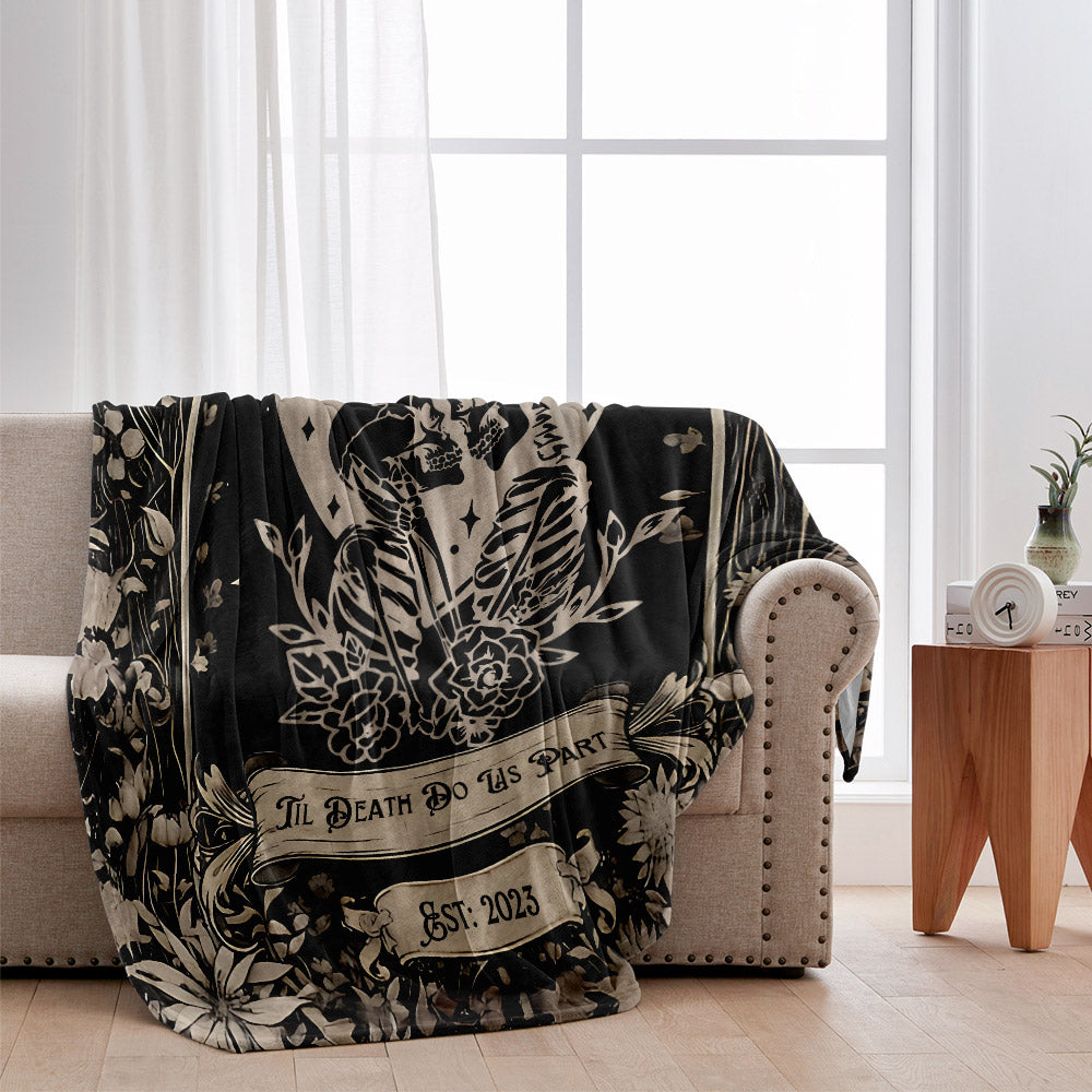 Jusqu'à ce que la mort nous sépare - Couverture personnalisée à tête de mort