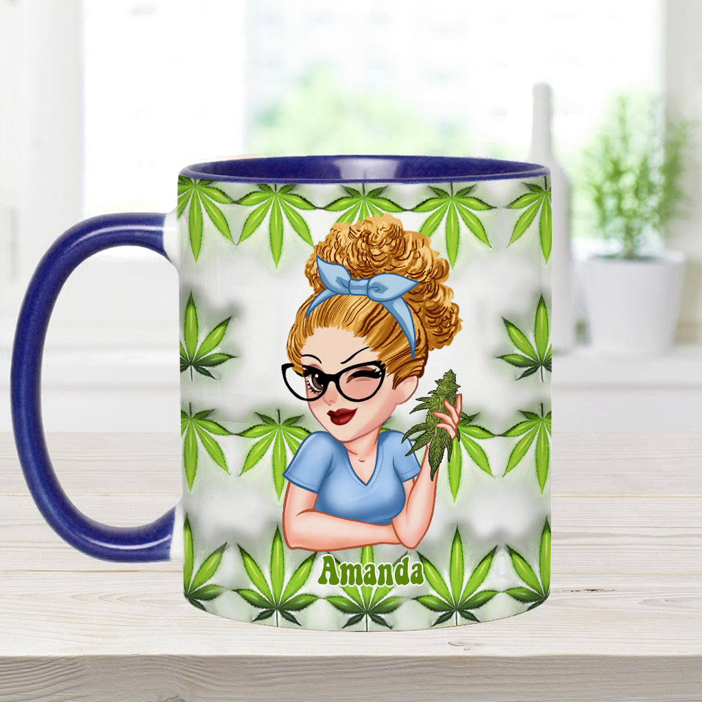 Mug personnalisé « Pretty Little Pothead » avec motif cannabis