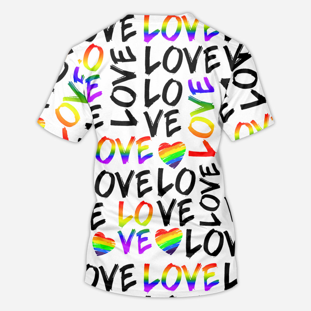 Love is Love - Personalized LGBT Support All Over Shirt