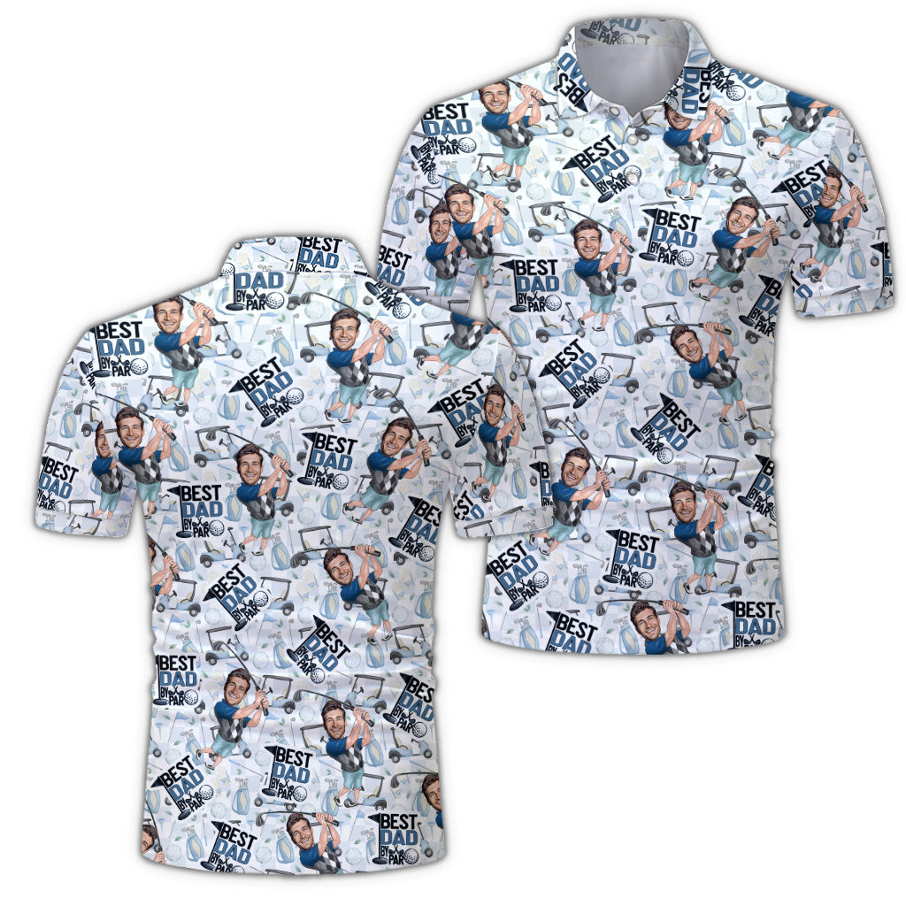 Meilleur papa selon le par - Polo de golf personnalisé