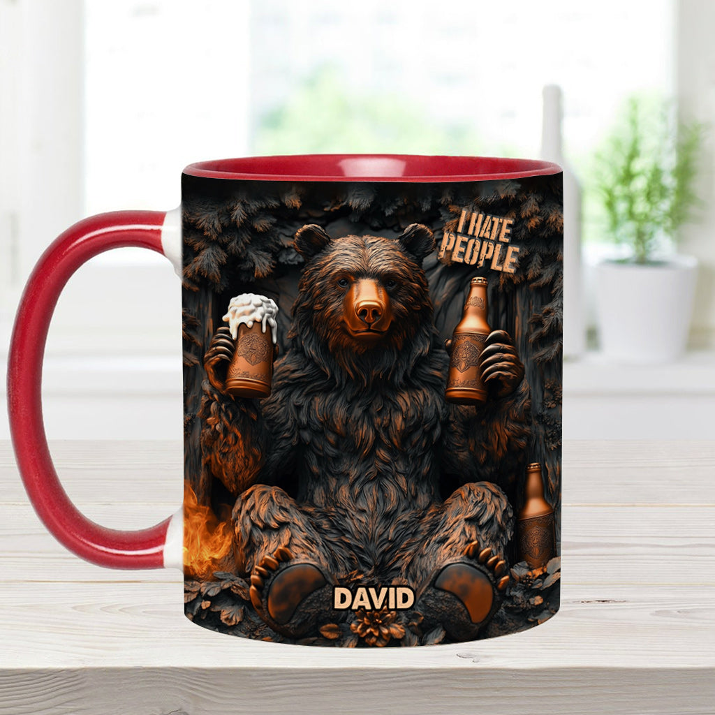 Je déteste les gens - Mug de camping personnalisé